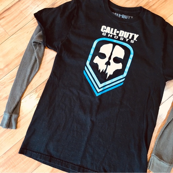 Call of Duty Ghosts long sleeve cotton waffle knit shirt top gamer gamin… - Picture 5 of 5